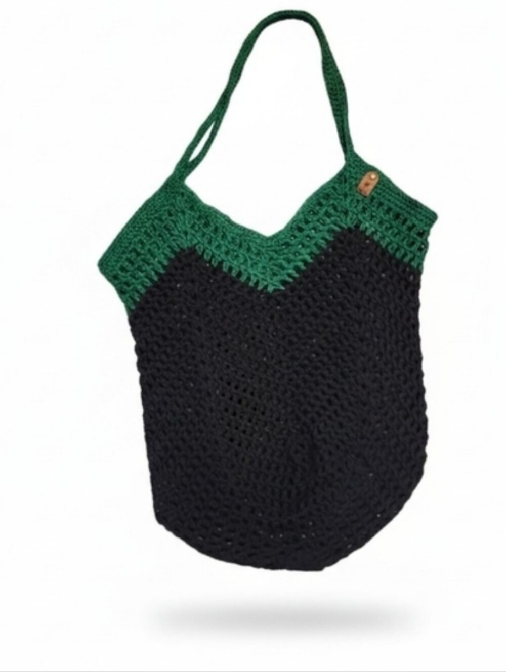Crochet Chevron Market Large Tote Bag